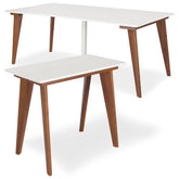 Table console extensible Flavie Blanc