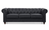Le canapé Chesterfield capitonné 3 places original noir