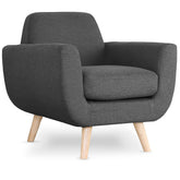 Fauteuil scandinave Danube Tissu Gris Foncé