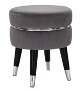 BAR STOOL PARIS GRIGIO/SILVER CM Ø 35X40,5