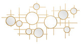 Miroir mural géométrique Gloxy doré