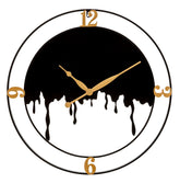 Horloge murale ronde Splash Noir et Blanc