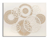 Peinture murale en relief géométrique tons chauds