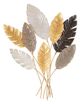 Panneau mural décoratif 3D feuilles multicolores