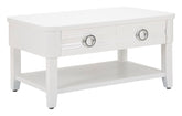 Table basse rectangulaire avec 2 tiroirs Shine Blanc
