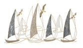 Panneau mural décoratif en métal Voiliers en régate 3D