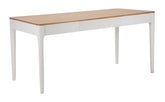 Table rectangulaire Matera Bois Blanc plateau Brun