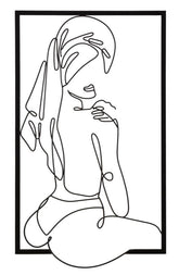 Panneau mural décoratif 3D en métal Noir