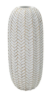 Vase décoratif en résine motifs feuilles