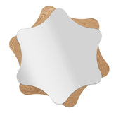 Miroir mural Étoile bois