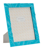 Cadre photo rectangulaire résine bleu clair