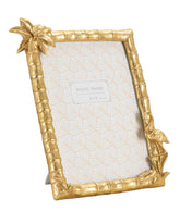 Cadre photo rectangulaire résine Flamant Rose et tiges de bambou