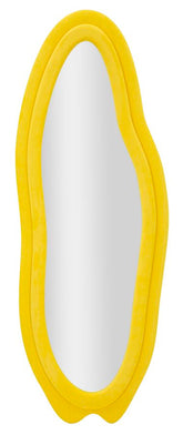 Miroir mural cadre en bois Velours Jaune
