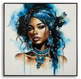 Peinture murale Altea cadre bois et métal