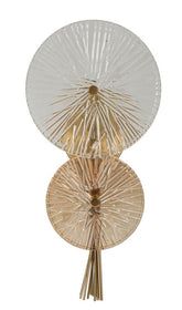 Applique murale en verre et métal doré Sunrise