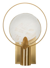 Applique murale métal doré verre fumé design géométrique