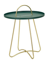 Table basse Satin Vert pieds Dorés