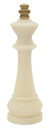 Statuette Roi d'échecs Tons Clairs Détails Dorés