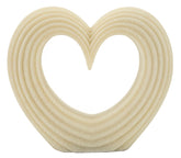 Cœur décoratif en teintes claires avec texture lignes fines