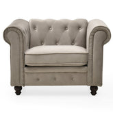 Fauteuil Abir velours taupe