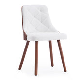 Lot de 4 chaises scandinaves Lalix Bois Noisette & Tissu bouclette Crème