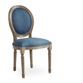 Lot de 20 chaises de style, chaise Louis XVI tissu bleu