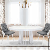 Lot de 2 chaises Aimles scandinaves blanc et gris