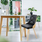 Lot de 2 chaises Aimles scandinaves chêne clair et noir