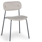 Lot de 8 chaises en tissu Brawks beige