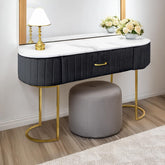 Coiffeuse 1 tiroir Awzel velours noir