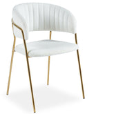Lot de huit chaises Azia bouclette crème