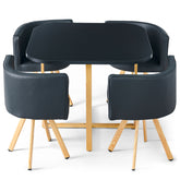 Table et chaises encastrables scandinaves Oslo Noir