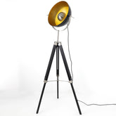 Lampadaire Apollon style cinéma Noir et Or