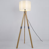 Lampadaire scandinave Wanda Bois et Blanc