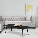 Table basse Arnara rectangulaire 120x60cm métal noir