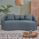 Canapé 3 places Celin en tissu bouclette gris