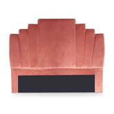 Tête de lit Avera velours rose 140 cm