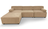 Canapé modulable Benoit Velours côtelé Beige