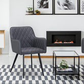 Lot de 2 tabourets Amso simili gris