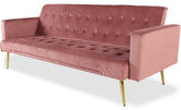 Canapé convertible clic-clac Justy Velours Rose