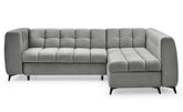 Canapé d'angle convertible Chessy Velours Gris