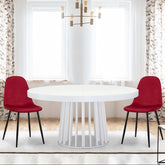 Lot de 4 tabourets Alcelio velours rouge