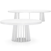Table extensible ovale Avintos M.D.F blanc