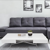 Table basse relevable Appo blanc laqué