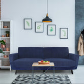 Canapé clic-clac Arilis en velours bleu