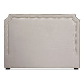 Tête de lit Milana 140cm Tissu Beige avec clous de tapissier
