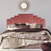 Tête de lit Avera velours rose 180 cm