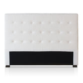 Tête de lit Adelle capitonnée 160cm tissu bouclette crème