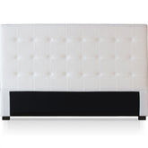 Tête de lit Adelle 180cm tissu bouclette crème capitonnée