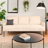 Canapé 3 places en velours côtelé Cerlabo beige